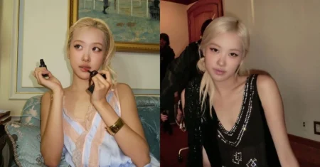 Rosé surpreende agora no Grammy com look inovador de vestido e mocassim