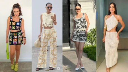 Conjunto de crochê agora tendência absoluta com estilo e confort em dobro