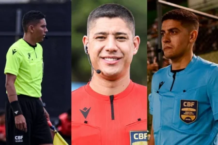 Árbitros do DF Matheus de Moraes, David Sousa e Felipe Oliveira fazem primeira final nacional hoje na Copa do Brasil Sub-17 Árbitros do DF Matheus de Moraes, David Sousa e Felipe Oliveira fazem primeira final nacional hoje na Copa do Brasil Sub-17